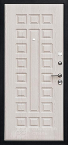 Стальная дверь серый порошок с белой МДФ панелью №33 с отделкой МДФ ПВХ - фото №2